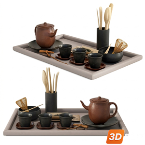 Tea Set 3D Model